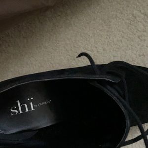 Black ankle booties/wedges from journeys.